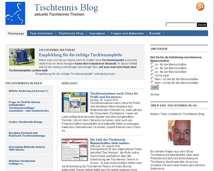 Tischtennis Blog